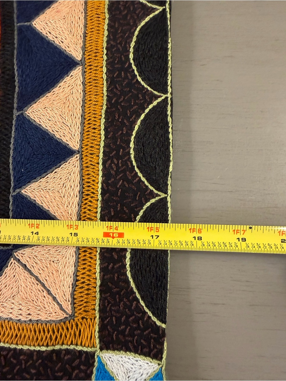 Hand Embroidered African Tribal Boho Accent Throw Pillow Covers 17” Set Of 2 - Picture 10 of 11